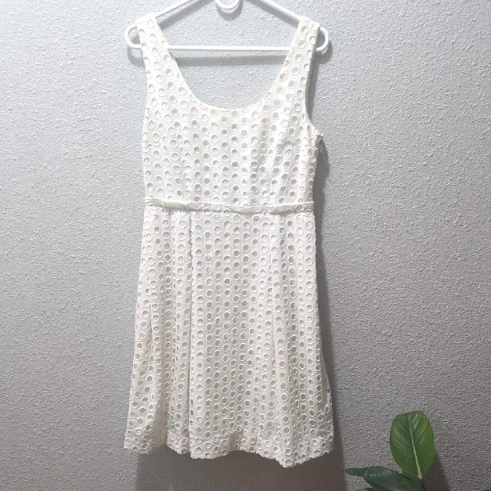 Ann Taylor White Eyelet Mini Dress - Picture 1 of 4